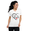 I love my Family Black Unisex V-Neck T-Shirt