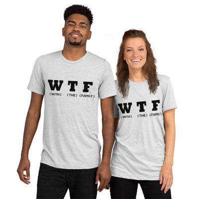 WTF Black Unisex Tri-Blend t-shirt