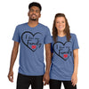 I love My Family Black unisex tri-blend t-shirt