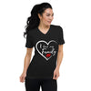 I Love my family white Unisex V-Neck T-Shirt