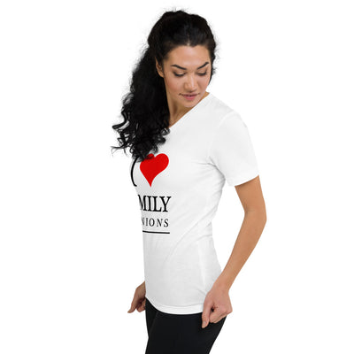 I love black Unisex V-Neck T-Shirt