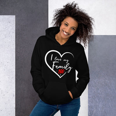 I Love My Family 100 Unisex Hoodie