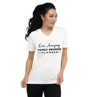 One Amazing Planner Black Unisex V-Neck T-Shirt