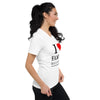 I love black Unisex V-Neck T-Shirt