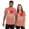 I Love My Family Unisex Tri-Blend T-shirts