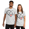 I love My Family Black unisex tri-blend t-shirt