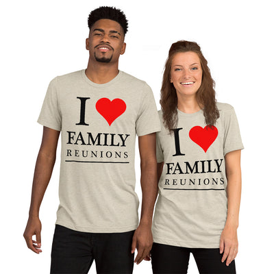 I love Family unisex tri-blend t-shirt